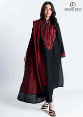 Summer Unstitched 3PCs Lawn Embroidered Dress with Silk Duppata RL-183