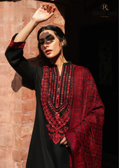 Summer Unstitched 3PCs Lawn Embroidered Dress with Silk Duppata RL-183