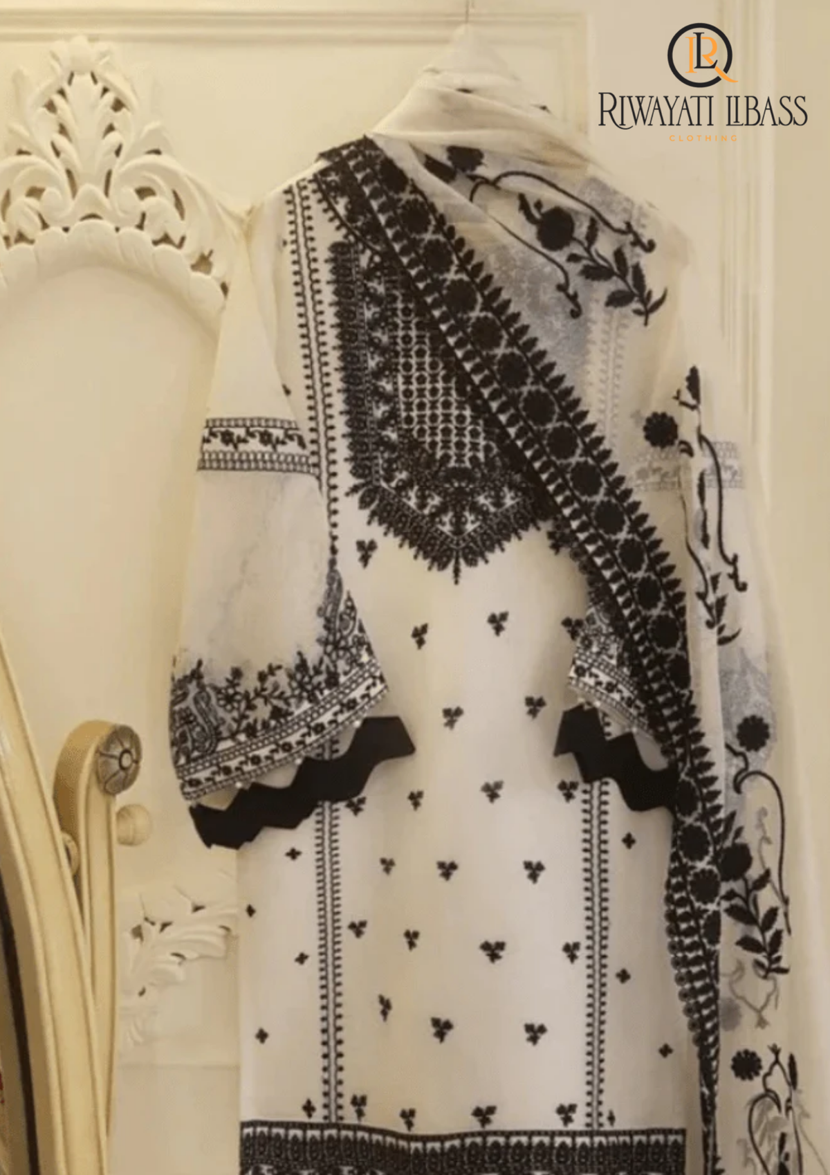3PCs SUMMER EMBROIDERED LAWN DRESS RL-1003