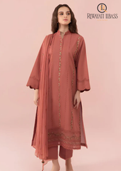 3PCs SUMMER EMBROIDERED LAWN DRESS RL-1007