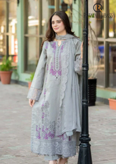 3PCs SUMMER EMBROIDERED LAWN DRESS RL-1010