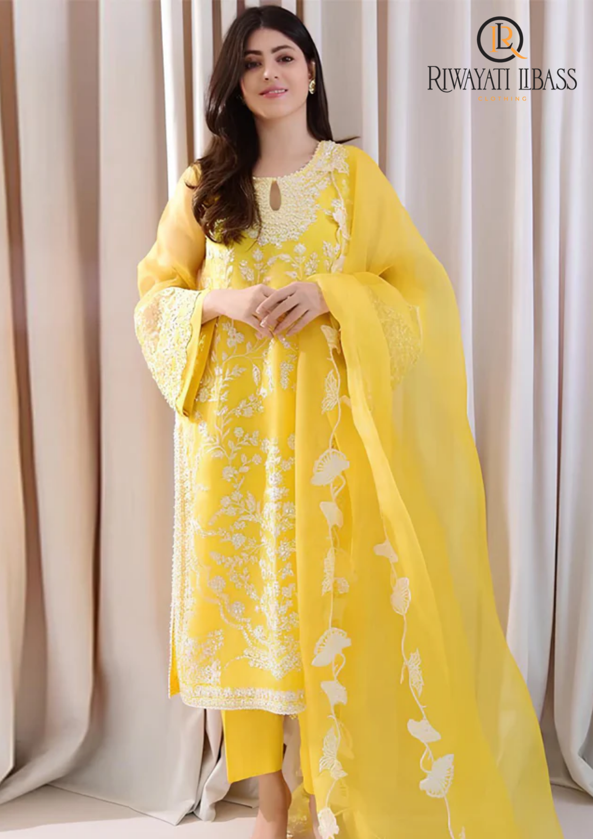 3PCs SUMMER EMBROIDERED LAWN DRESS RL-1012