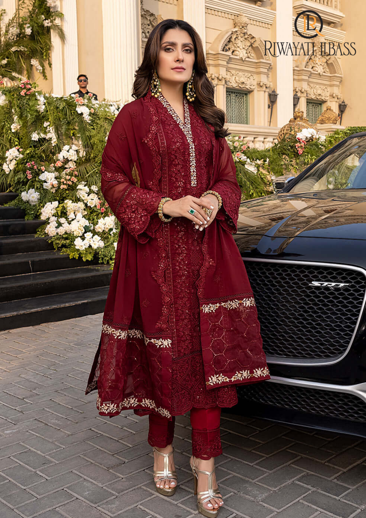3PCs SUMMER EMBROIDERED LAWN DRESS RL-1013