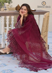3PCs SUMMER EMBROIDERED LAWN DRESS RL-1014