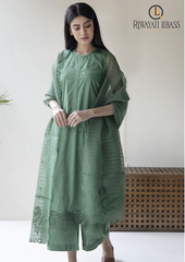 3PCs SUMMER EMBROIDERED LAWN DRESS RL-1019