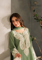 3PCs SUMMER EMBROIDERED LAWN DRESS RL-1025