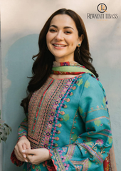 3PCs SUMMER EMBROIDERED LAWN DRESS RL-1029