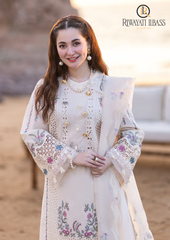 3PCs SUMMER EMBROIDERED LAWN DRESS RL-1032