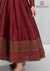 3PCs SUMMER EMBROIDERED KATTAN SILK DRESS RL-1034