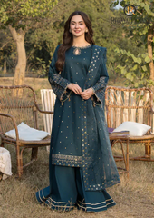 3PCs SUMMER EMBROIDERED LAWN DRESS RL-1036