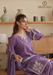 3PCs SUMMER EMBROIDERED LAWN DRESS RL-1044