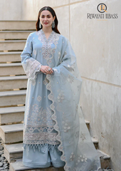 3PCs SUMMER EMBROIDERED LAWN DRESS RL-1061
