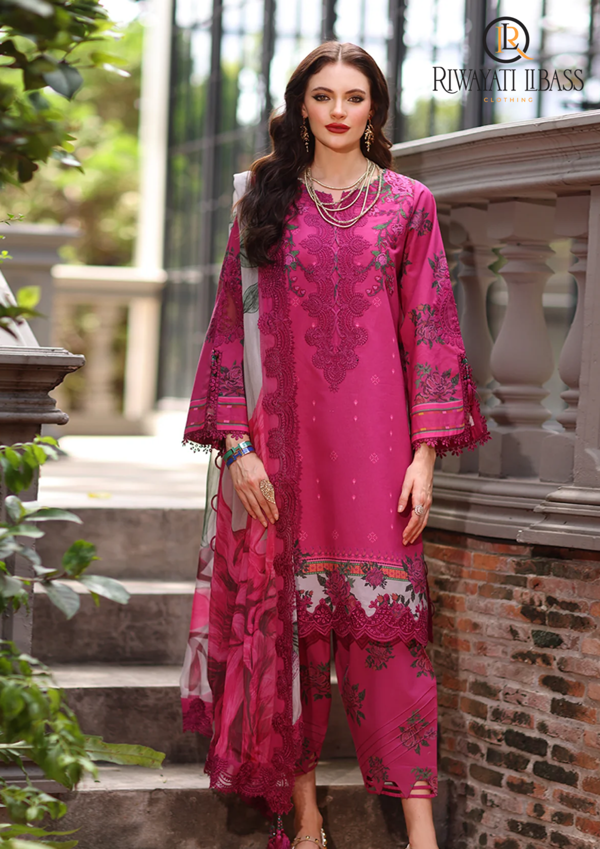 3PCs SUMMER DIGITAL PRINTED LAWN DRESS RL-1073