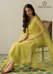 3PCs SUMMER EMBROIDERED LAWN DRESS RL-1077