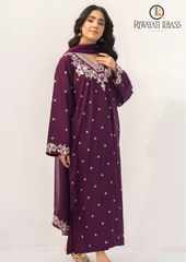 3PCs SUMMER EMBROIDERED LAWN DRESS RL-1078