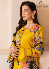 3PCs SUMMER DIGITAL PRINTED LAWN DRESS RL-1082