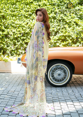 3PCs SUMMER EMBROIDERED LAWN DRESS RL-1087