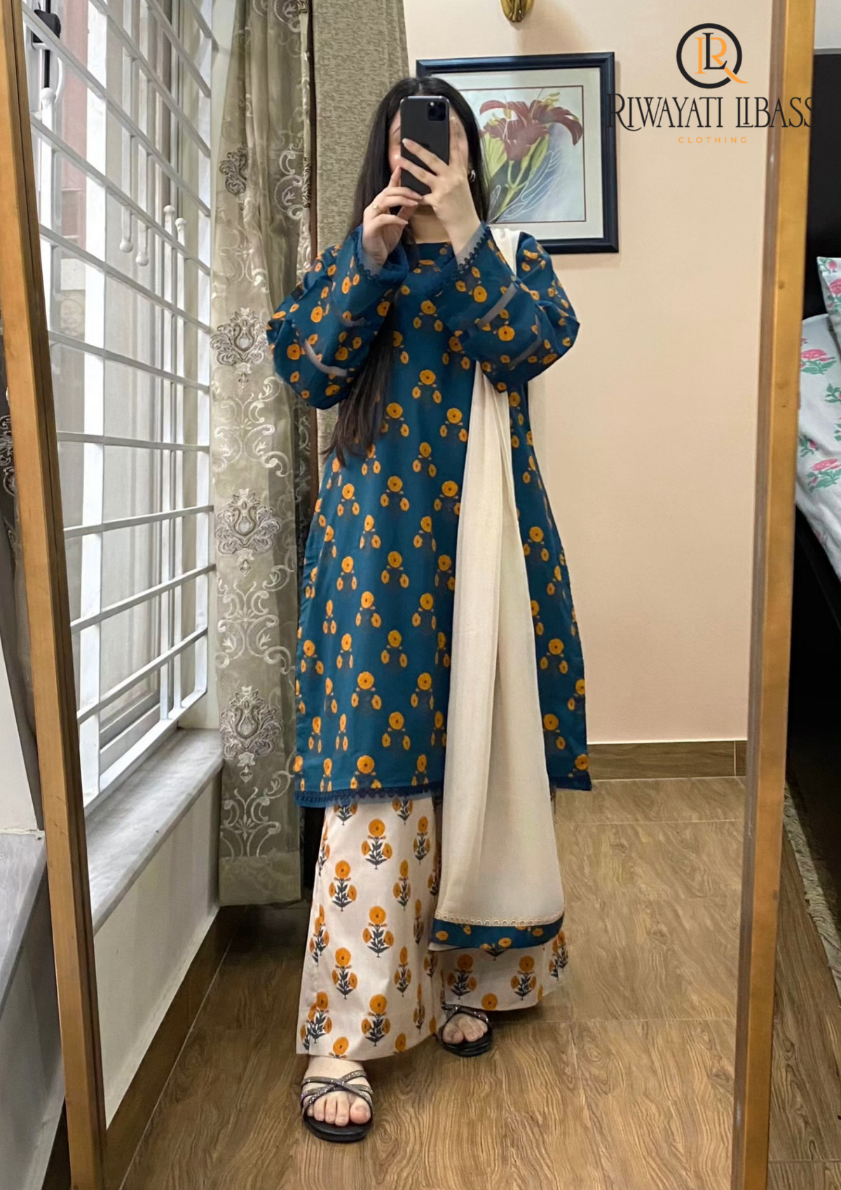 3PCs SUMMER DIGITAL PRINTED LAWN DRESS RL-1092