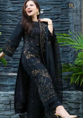 Winter Unstitched 3PCs Embroidered Dhanak Dress With Chiffon Embroidered Dupatta RL-641