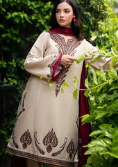 Winter Unstitched 3PCs Embroidered Dhanak Dress With Digital Printed Karandi Shawl RL-659