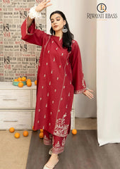 Winter Unstitched 3PCs Embroidered Dhanak Dress With Digital Printed Karandi Shawl RL-651