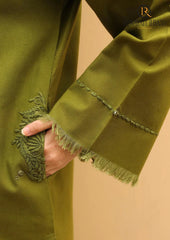 Winter Unstitched 3PCs Embroidered Dhanak Dress With Embroidered Dhanak Shawl RL-653