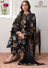 Winter Unstitched 3PCs Digital Printed Karandi Dress With Digital Printed Karandi Shawl RL-663