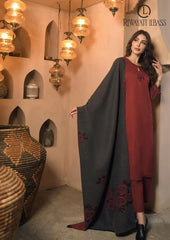 Winter Unstitched 3PCs Digital Printed Dhanak Dress With Digital Printed Dhanak Shawl RL-666