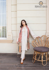 Winter Unstitched 3PCs Embroidered Dhanak Dress With Digital Printed Karandi Shawl RL-677