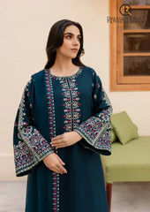 Winter Unstitched 3PCs Embroidered Dhanak Dress With Embroidered Chiffon Dupatta RL-671