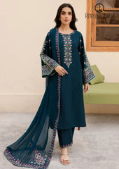 Winter Unstitched 3PCs Embroidered Dhanak Dress With Embroidered Chiffon Dupatta RL-671