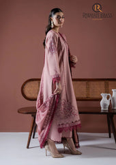Winter Unstitched 3PCs Embroidered Dhanak Dress With Embroidered Dhanak Shawl RL-675