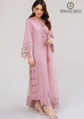 Winter Unstitched 3PCs Embroidered Khaddar Dress With Embroidered Monar Dupatta RL-680