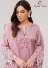 Winter Unstitched 3PCs Embroidered Khaddar Dress With Embroidered Monar Dupatta RL-680