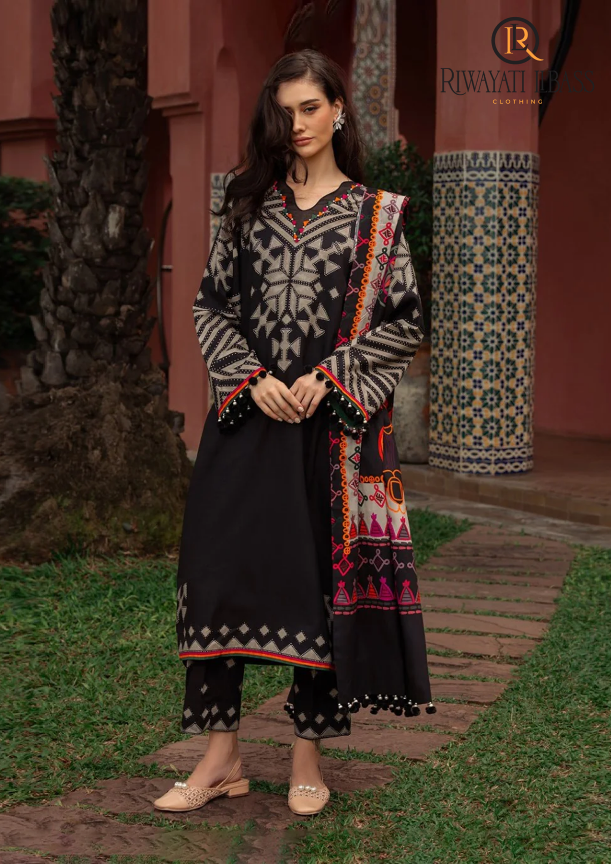 3PCs SUMMER DIGITAL PRINTED LAWN DRESS RL-690
