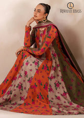 Winter Unstitched 3PCs Digital Printed Karandi Dress With Digital Printed Karandi Shawl RL-695