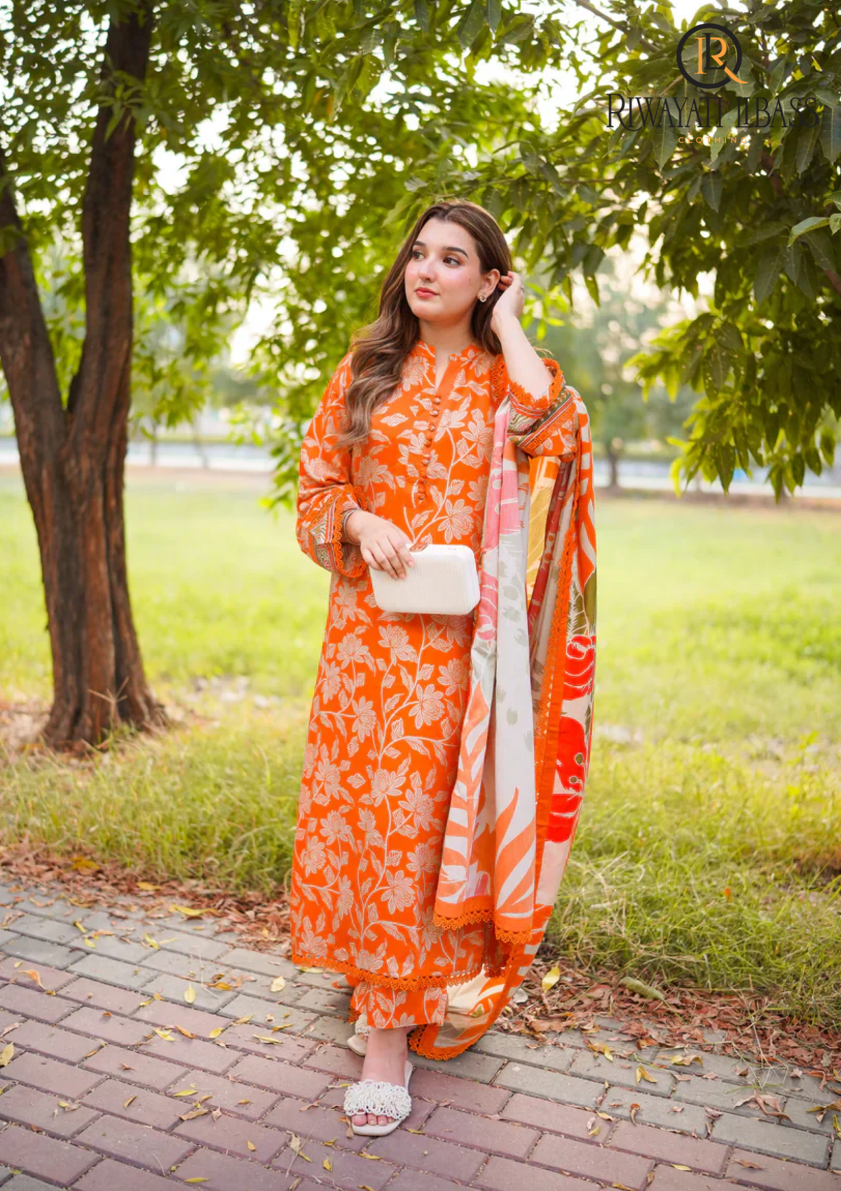 3PCs SUMMER DIGITAL PRINTED LAWN DRESS RL-698
