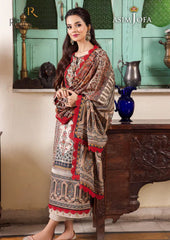 Winter Unstitched 3PCs Digital Printed Karandi Dress With Digital Printed Karandi Shawl RL-700