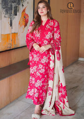 Winter Unstitched 3PCs Digital Printed Karandi Dress With Digital Printed Karandi Shawl RL-709