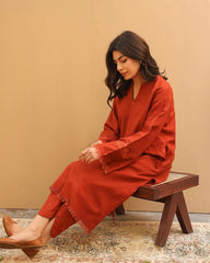 Winter Unstitched 3PCs Dhannak Embroidered Suit with Dhanak Embroidered Shawl RL-585