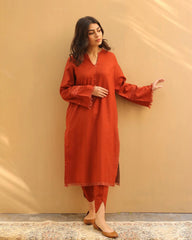 Winter Unstitched 3PCs Dhannak Embroidered Suit with Dhanak Embroidered Shawl RL-585