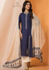 Embroidered 3pc lawn dress with embroidered chiffon dupatta-RL3059