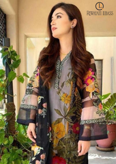 Summer Unstitched 3PCs Lawn Printed Shirt With Diamond Dupatta RL-116