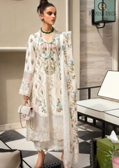 Summer Unstitched 3PC Lawn Embroidered Shirt With Chiffon Dupatta RL-117