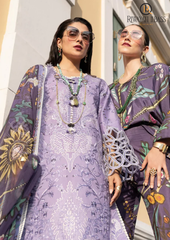 Summer Unstitched 3PC Lawn Embroidered Shirt With Silk Dupatta RL-119