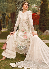 Summer Unstitched 3PC Lawn Heavy Embroidered Sequence Work With Organza Dupatta RL-121