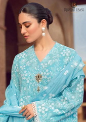 Summer Unstitched 3PC Lawn Embroidered Shirt With Chiffon Dupatta RL-124