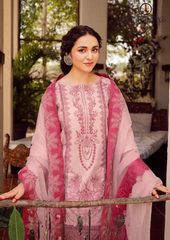 Summer Unstitched 3PC Lawn Embroidered Shirt With Organza Dupatta RL-125