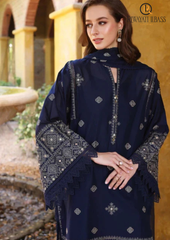 Summer Unstitched 3PC Lawn Embroidered Shirt With Chiffon Dupatta RL-129