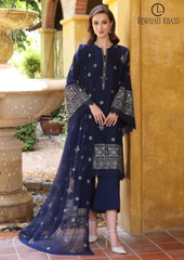 Summer Unstitched 3PC Lawn Embroidered Shirt With Chiffon Dupatta RL-129